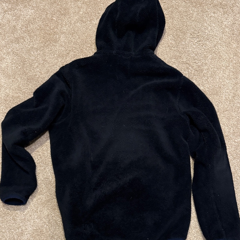 Men's dark navy Hooded Fleece Jacket - Picture 4 of 4